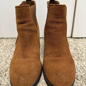 Crown Vintage Suede Brown Heeled Boots